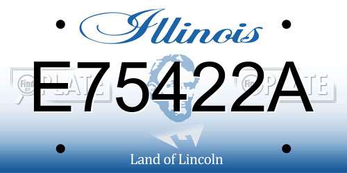 E75422A Illinois License Plate