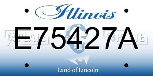 E75427A Illinois License Plate