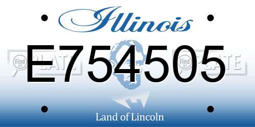 E754505 Illinois License Plate