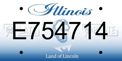 E754714 Illinois License Plate
