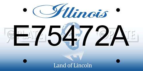 E75472A Illinois License Plate