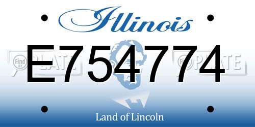 E754774 Illinois License Plate