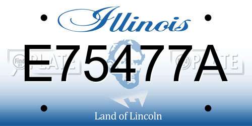 E75477A Illinois License Plate