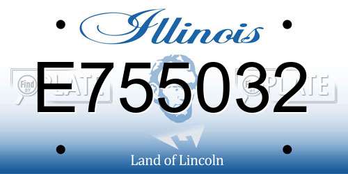 E755032 Illinois License Plate