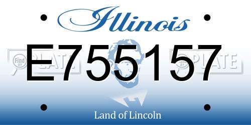 E755157 Illinois License Plate