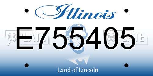E755405 Illinois License Plate