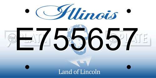 E755657 Illinois License Plate