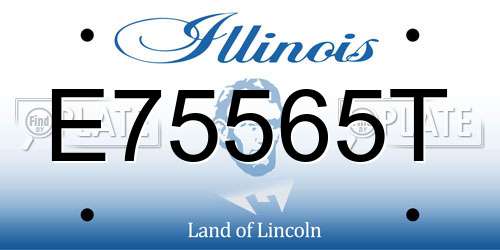 E75565T Illinois License Plate