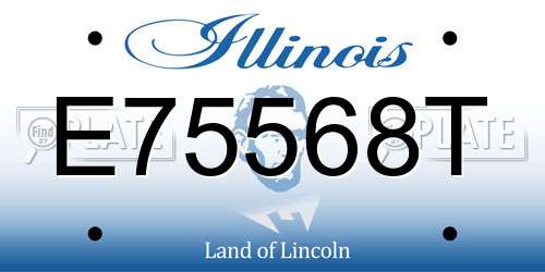 E75568T Illinois License Plate