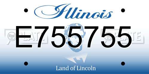 E755755 Illinois License Plate