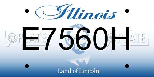 E7560H Illinois License Plate