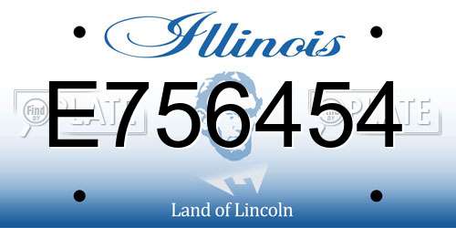 E756454 Illinois License Plate