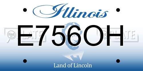 E756OH Illinois License Plate