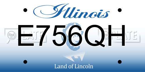 E756QH Illinois License Plate