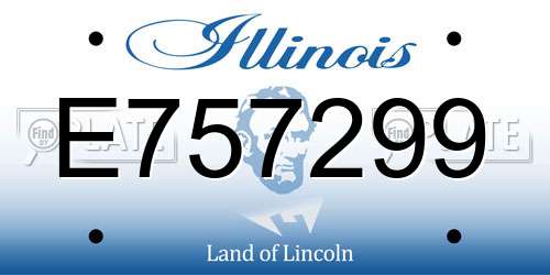 E757299 Illinois License Plate