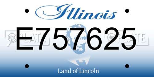 E757625 Illinois License Plate