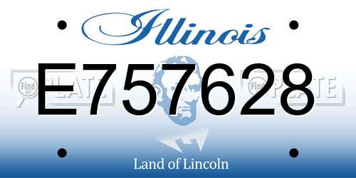 E757628 Illinois License Plate
