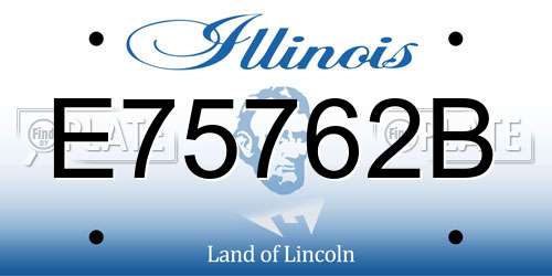 E75762B Illinois License Plate