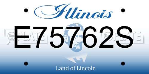 E75762S Illinois License Plate
