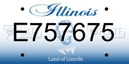 E757675 Illinois License Plate