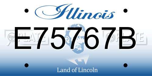 E75767B Illinois License Plate