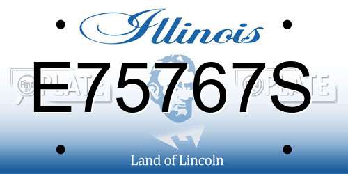 E75767S Illinois License Plate