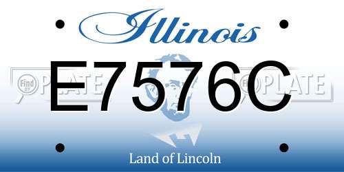 E7576C Illinois License Plate