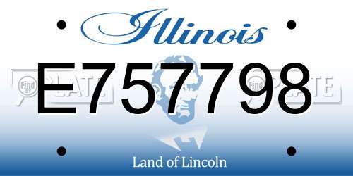 E757798 Illinois License Plate