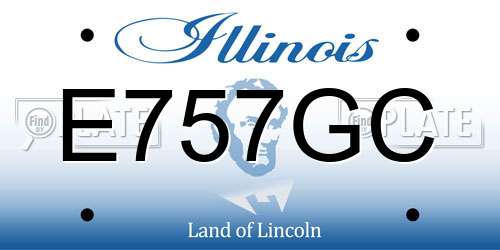 E757GC Illinois License Plate