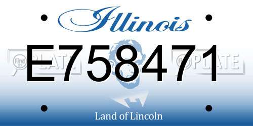E758471 Illinois License Plate