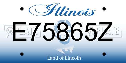 E75865Z Illinois License Plate