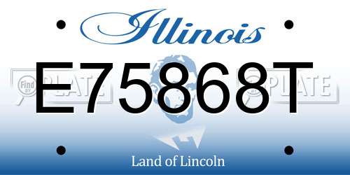 E75868T Illinois License Plate