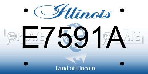 E7591A Illinois License Plate