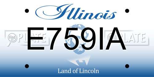 E759IA Illinois License Plate