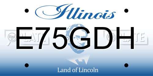E75GDH Illinois License Plate