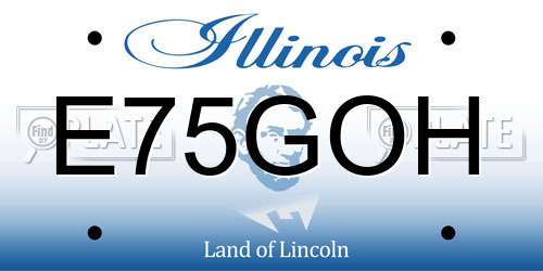 E75GOH Illinois License Plate