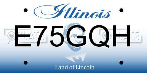 E75GQH Illinois License Plate