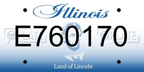 E760170 Illinois License Plate