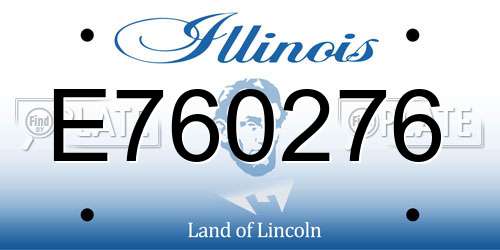 E760276 Illinois License Plate