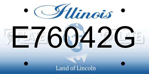E76042G Illinois License Plate