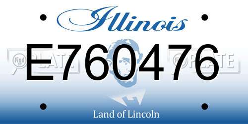 E760476 Illinois License Plate