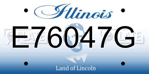 E76047G Illinois License Plate