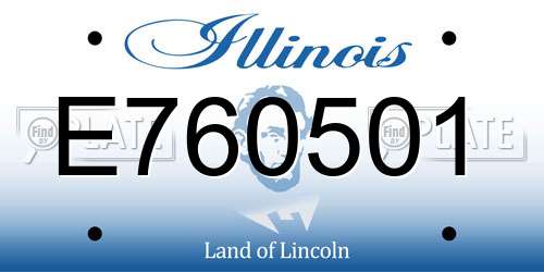 E760501 Illinois License Plate