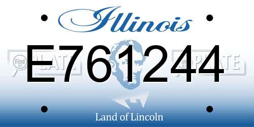 E761244 Illinois License Plate