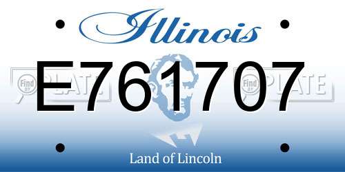 E761707 Illinois License Plate