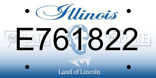 E761822 Illinois License Plate
