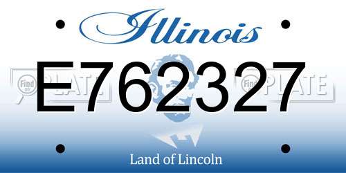 E762327 Illinois License Plate