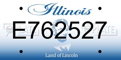 E762527 Illinois License Plate