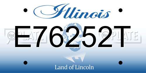 E76252T Illinois License Plate
