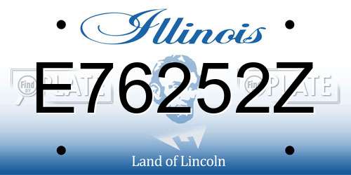E76252Z Illinois License Plate